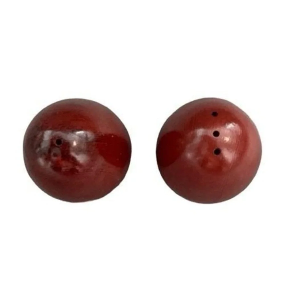 Vintage California Redwood Bullet Salt and Pepper Shaker Set Wood‎ 1980s